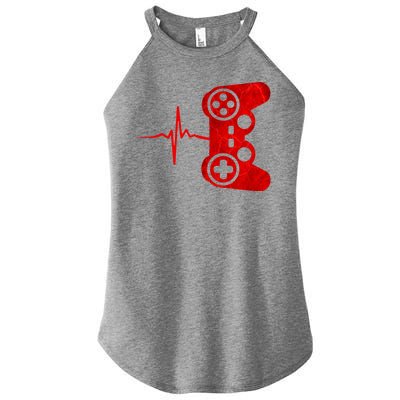 Heartbeat Controller Gamer Women’s Perfect Tri Rocker Tank