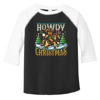 Howdy Christmas Gingerbread Man Cowboy Ride Horse Western Toddler Fine Jersey T-Shirt