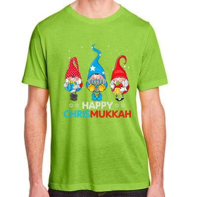 Happy Chrismukkah Gnomes Christmas Hanukkah Jewish Holiday Adult ChromaSoft Performance T-Shirt