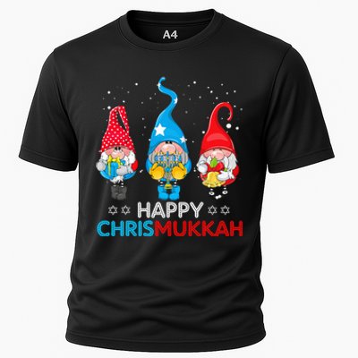 Happy Chrismukkah Gnomes Christmas Hanukkah Jewish Holiday Cooling Performance Crew T-Shirt