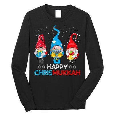 Happy Chrismukkah Gnomes Christmas Hanukkah Jewish Holiday Long Sleeve Shirt