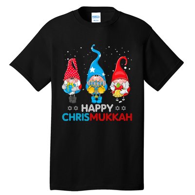 Happy Chrismukkah Gnomes Christmas Hanukkah Jewish Holiday Tall T-Shirt