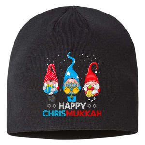 Happy Chrismukkah Gnomes Christmas Hanukkah Jewish Holiday Sustainable Beanie