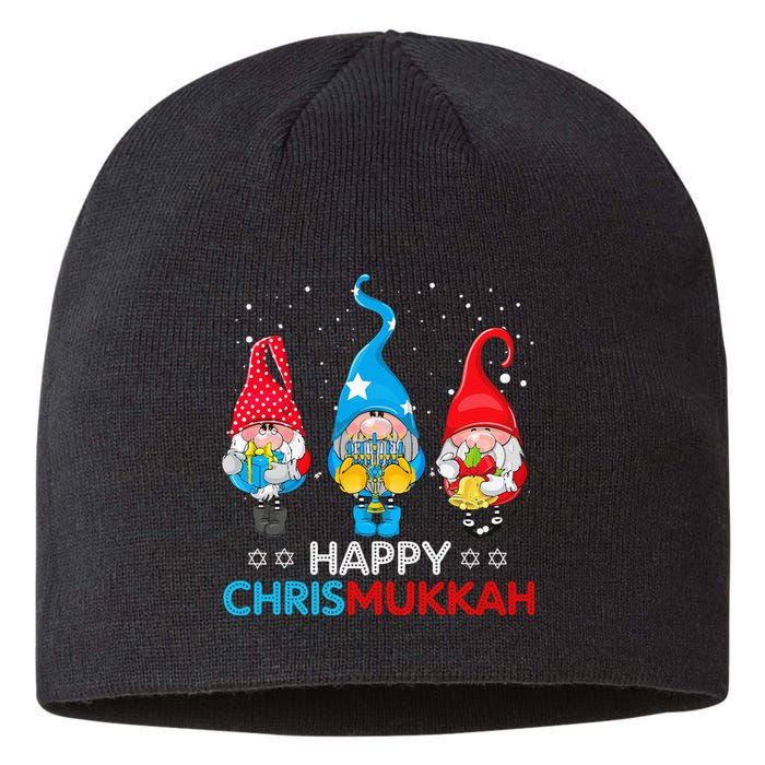 Happy Chrismukkah Gnomes Christmas Hanukkah Jewish Holiday Sustainable Beanie