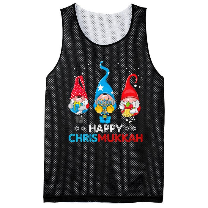 Happy Chrismukkah Gnomes Christmas Hanukkah Jewish Holiday Mesh Reversible Basketball Jersey Tank