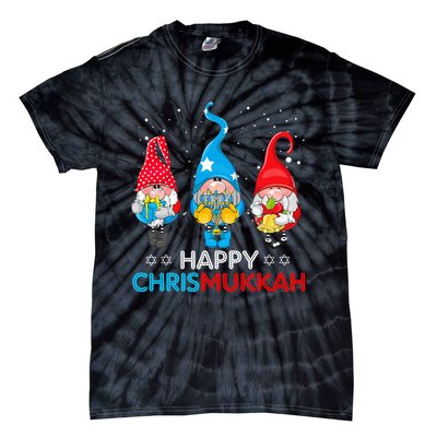 Happy Chrismukkah Gnomes Christmas Hanukkah Jewish Holiday Tie-Dye T-Shirt