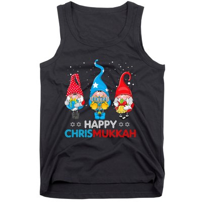 Happy Chrismukkah Gnomes Christmas Hanukkah Jewish Holiday Tank Top