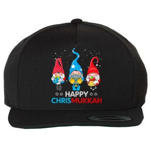 Happy Chrismukkah Gnomes Christmas Hanukkah Jewish Holiday Wool Snapback Cap