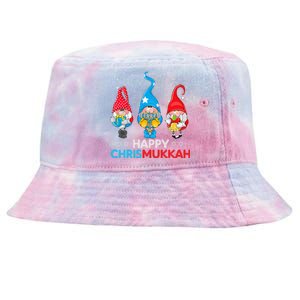 Happy Chrismukkah Gnomes Christmas Hanukkah Jewish Holiday Tie-Dyed Bucket Hat