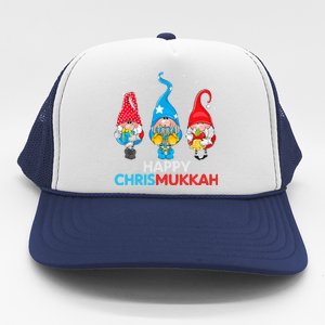 Happy Chrismukkah Gnomes Christmas Hanukkah Jewish Holiday Trucker Hat