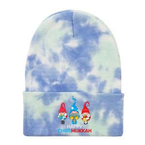 Happy Chrismukkah Gnomes Christmas Hanukkah Jewish Holiday Tie Dye 12in Knit Beanie