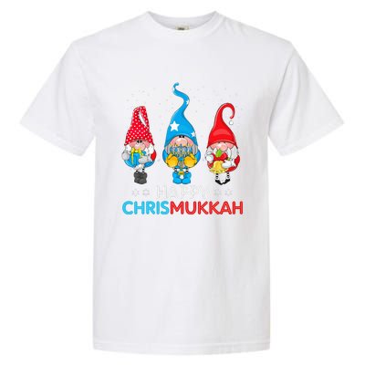 Happy Chrismukkah Gnomes Christmas Hanukkah Jewish Holiday Garment-Dyed Heavyweight T-Shirt