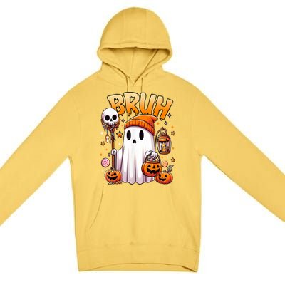 Halloween Cute Ghost Trick Or Treat Candy Bruh Ghost Gift Premium Pullover Hoodie