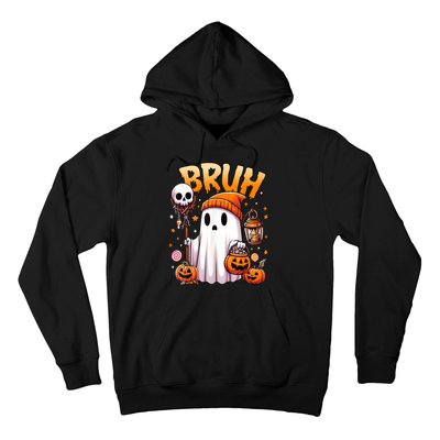 Halloween Cute Ghost Trick Or Treat Candy Bruh Ghost Gift Hoodie