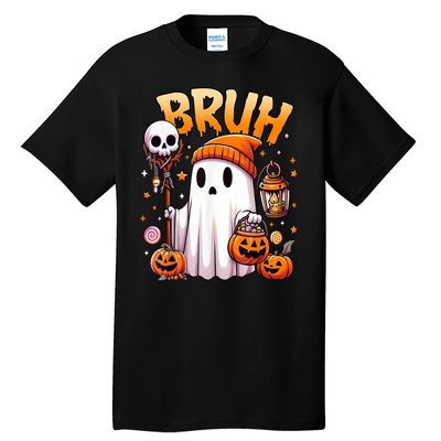 Halloween Cute Ghost Trick Or Treat Candy Bruh Ghost Gift Tall T-Shirt