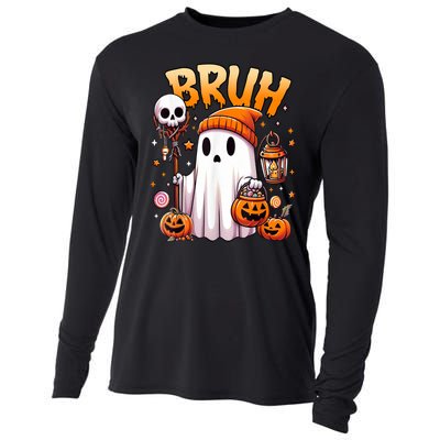 Halloween Cute Ghost Trick Or Treat Candy Bruh Ghost Gift Cooling Performance Long Sleeve Crew