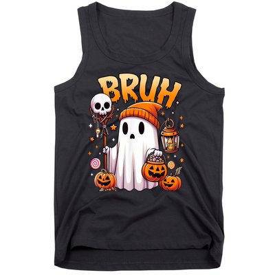 Halloween Cute Ghost Trick Or Treat Candy Bruh Ghost Gift Tank Top