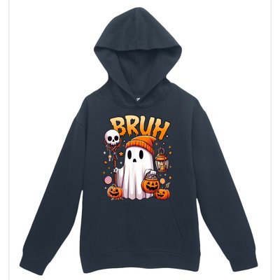 Halloween Cute Ghost Trick Or Treat Candy Bruh Ghost Gift Urban Pullover Hoodie