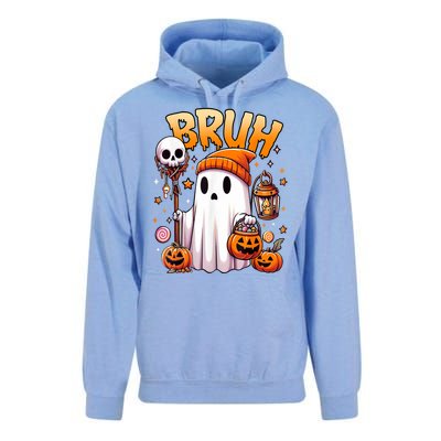 Halloween Cute Ghost Trick Or Treat Candy Bruh Ghost Gift Unisex Surf Hoodie