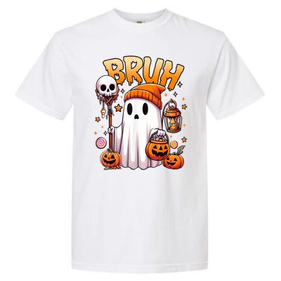 Halloween Cute Ghost Trick Or Treat Candy Bruh Ghost Gift Garment-Dyed Heavyweight T-Shirt