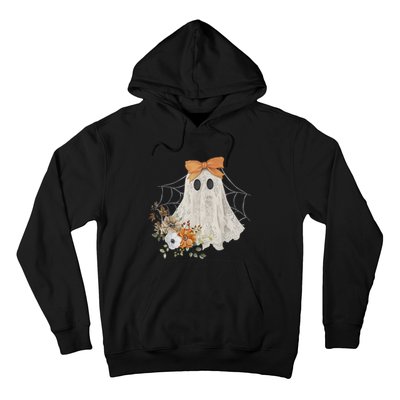 Halloween Coquette Ghost Flower Ghost Spooky Lace Ghost Gift Hoodie