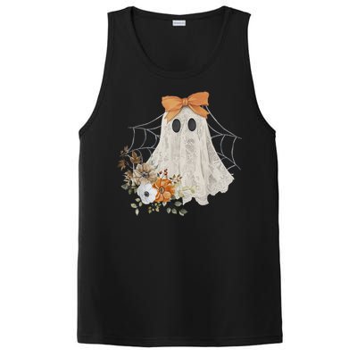 Halloween Coquette Ghost Flower Ghost Spooky Lace Ghost Gift PosiCharge Competitor Tank