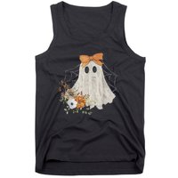 Halloween Coquette Ghost Flower Ghost Spooky Lace Ghost Gift Tank Top