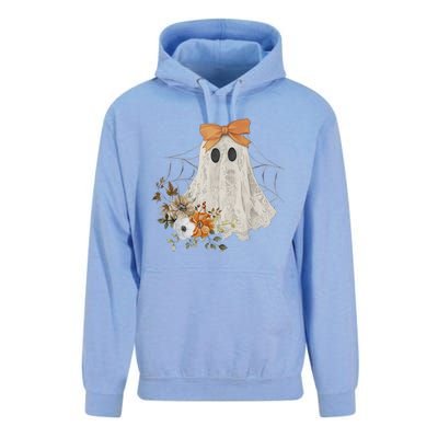 Halloween Coquette Ghost Flower Ghost Spooky Lace Ghost Gift Unisex Surf Hoodie