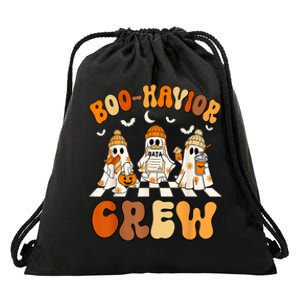 Halloween Cute Ghost Boo Havior Crew Behavior Analyst Aba Gift Drawstring Bag