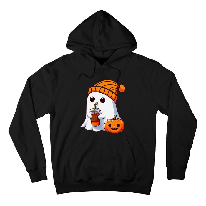 Halloween Costume Ghost Drinking Pumpkin Gift Hoodie