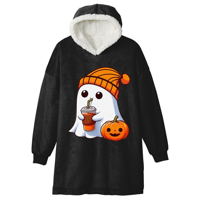 Halloween Costume Ghost Drinking Pumpkin Gift Hooded Wearable Blanket