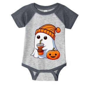 Halloween Costume Ghost Drinking Pumpkin Gift Infant Baby Jersey Bodysuit