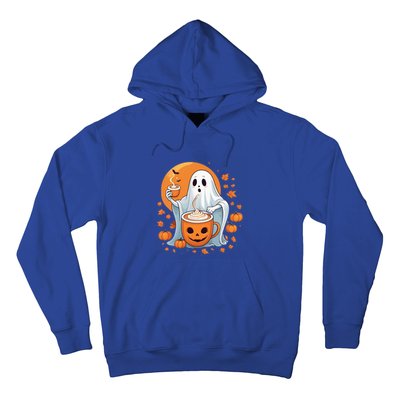 Halloween Cute Ghost Ing Pumpkin Spice Latte Coffee Cool Gift Hoodie