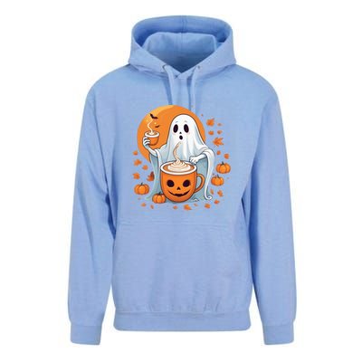 Halloween Cute Ghost Ing Pumpkin Spice Latte Coffee Cool Gift Unisex Surf Hoodie