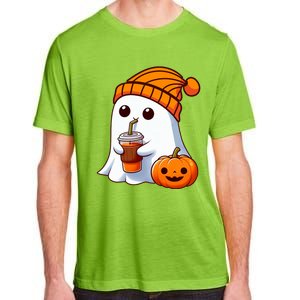 Halloween Costume Ghost Drinking Pumpkin Adult ChromaSoft Performance T-Shirt