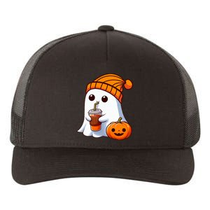 Halloween Costume Ghost Drinking Pumpkin Yupoong Adult 5-Panel Trucker Hat