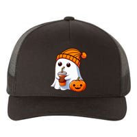 Halloween Costume Ghost Drinking Pumpkin Yupoong Adult 5-Panel Trucker Hat