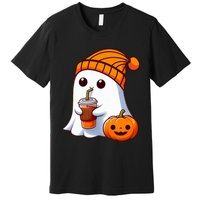 Halloween Costume Ghost Drinking Pumpkin Premium T-Shirt