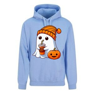 Halloween Costume Ghost Drinking Pumpkin Unisex Surf Hoodie