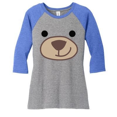 Halloween Cute Grizzly Bear Animal Costume Women's Tri-Blend 3/4-Sleeve Raglan Shirt