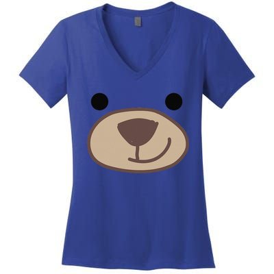 Halloween Cute Grizzly Bear Animal Costume Women's V-Neck T-Shirt