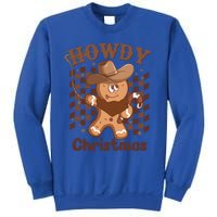 Howdy Christmas Gingerbread Retro Western Funny Cow Xmas Gift Sweatshirt