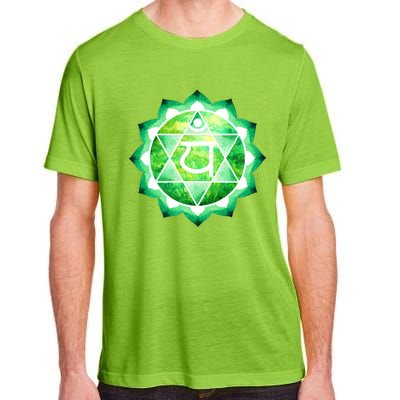 Heart Chakra Green Watercolor Lotus Dala Yoga Om Gift Adult ChromaSoft Performance T-Shirt