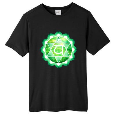 Heart Chakra Green Watercolor Lotus Dala Yoga Om Gift Tall Fusion ChromaSoft Performance T-Shirt