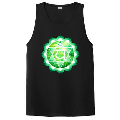 Heart Chakra Green Watercolor Lotus Dala Yoga Om Gift PosiCharge Competitor Tank