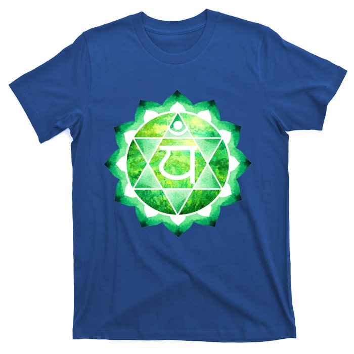 Heart Chakra Green Watercolor Lotus Dala Yoga Om Gift T-Shirt