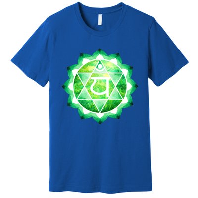 Heart Chakra Green Watercolor Lotus Dala Yoga Om Gift Premium T-Shirt