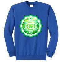 Heart Chakra Green Watercolor Lotus Dala Yoga Om Gift Tall Sweatshirt