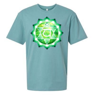 Heart Chakra Green Watercolor Lotus Dala Yoga Om Gift Sueded Cloud Jersey T-Shirt