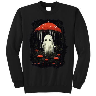 Halloween Cottagecore Ghost Mushroom Spooky Sweatshirt